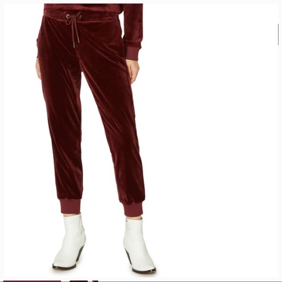 Sanctuary | Velour Jogger Pants | Red large - Picture 1 of 11
